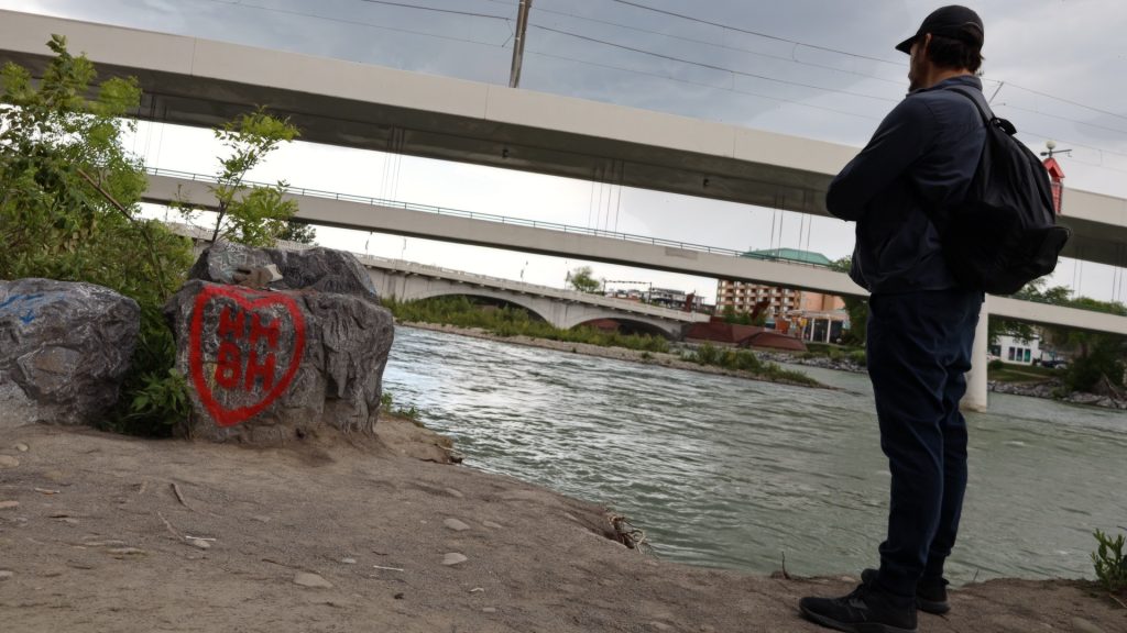 ScootyDub looking out over the Bow River
