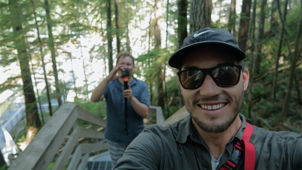 ScootyDub smiling selfie with his cousin Jason