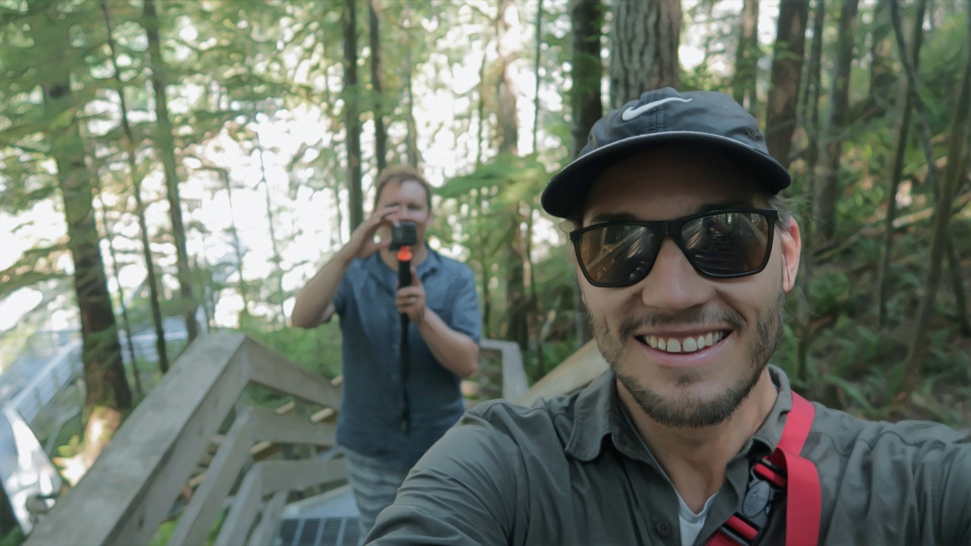 ScootyDub smiling selfie with his cousin Jason