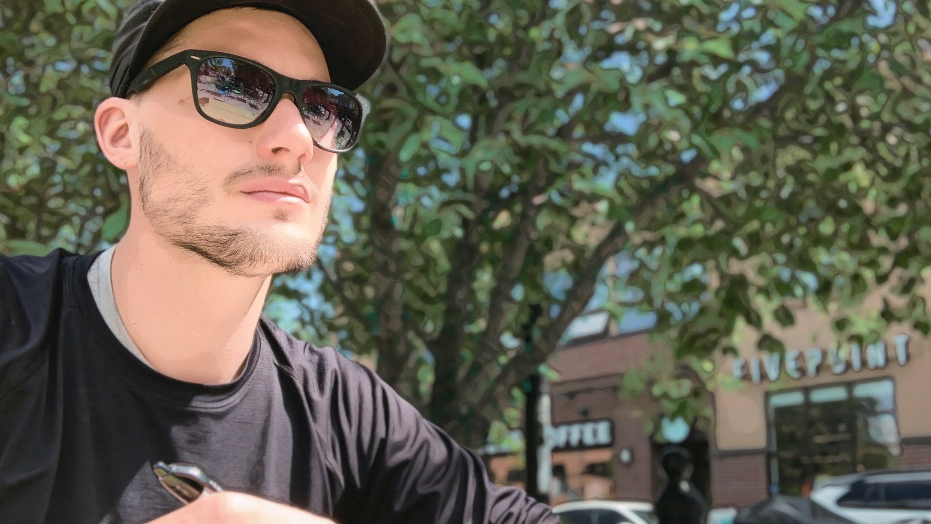 Scootydub journaling in Bridgeland Urban Park Calgary, Alberta