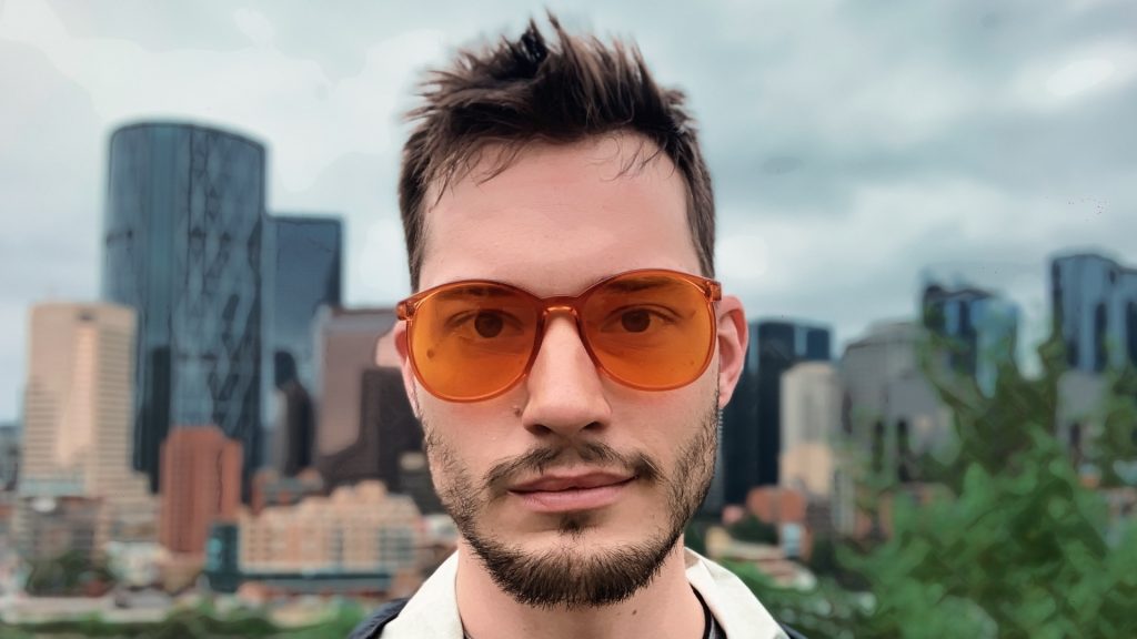 ScootyDub selfie overlooking downtown Calgary