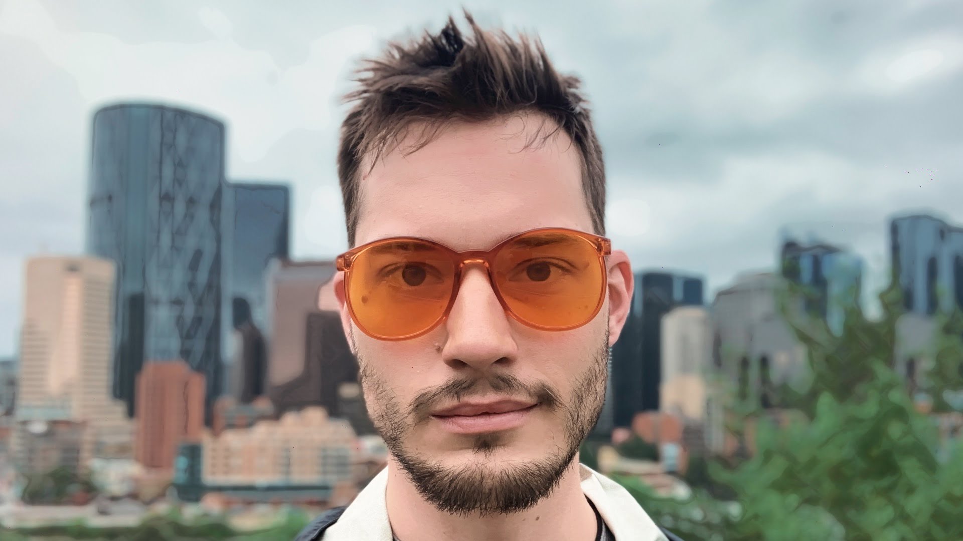ScootyDub selfie overlooking downtown Calgary