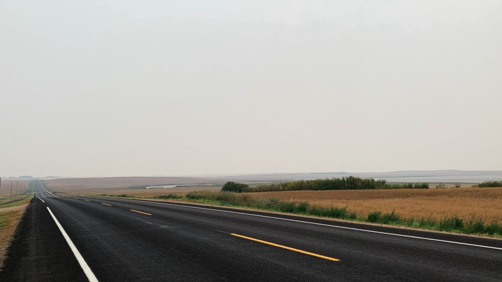 Smoky Saskatchewan sky