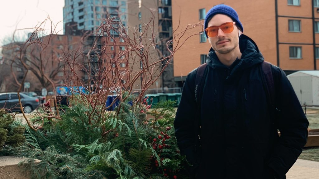 ScootyDub with a shrub